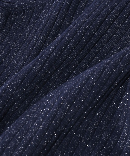 BAYFLOW（ベイフロー）の「[華やかなラメ素材]ハイゲージラメニットプルオーバー（ニット/セーター・レディース・ライトグリーン/オフホワイト/ネイビー・FREE）」の19枚目の写真