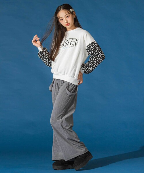 ZIDDY（ジディ）の「コールテンオーバーオール(130~160cm)（サロペット/オーバーオール・キッズ・グレー/ベージュ・FREE/130cm/140cm/150cm）」の9枚目の写真