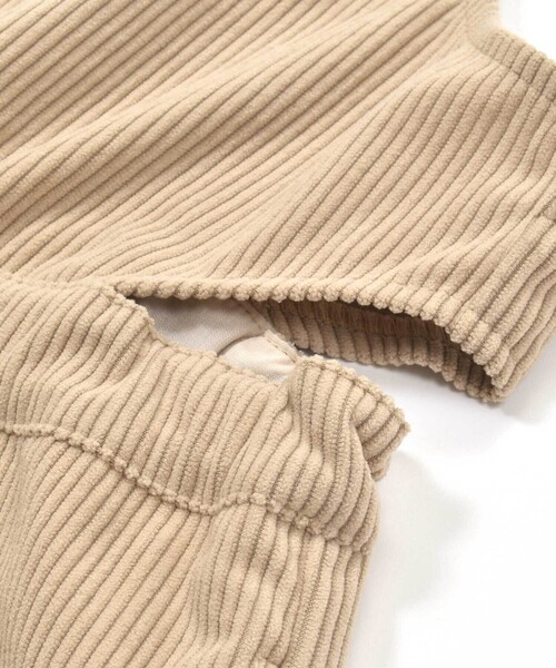 ZIDDY（ジディ）の「コールテンオーバーオール(130~160cm)（サロペット/オーバーオール・キッズ・グレー/ベージュ・FREE/130cm/140cm/150cm）」の13枚目の写真