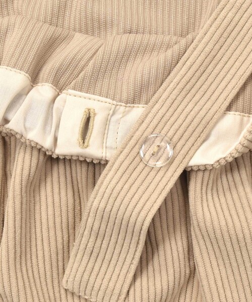 ZIDDY（ジディ）の「コールテンオーバーオール(130~160cm)（サロペット/オーバーオール・キッズ・グレー/ベージュ・FREE/130cm/140cm/150cm）」の15枚目の写真