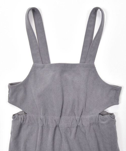 ZIDDY（ジディ）の「コールテンオーバーオール(130~160cm)（サロペット/オーバーオール・キッズ・グレー/ベージュ・FREE/130cm/140cm/150cm）」の19枚目の写真