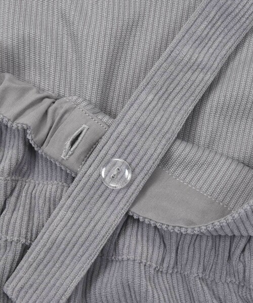 ZIDDY（ジディ）の「コールテンオーバーオール(130~160cm)（サロペット/オーバーオール・キッズ・グレー/ベージュ・FREE/130cm/140cm/150cm）」の22枚目の写真