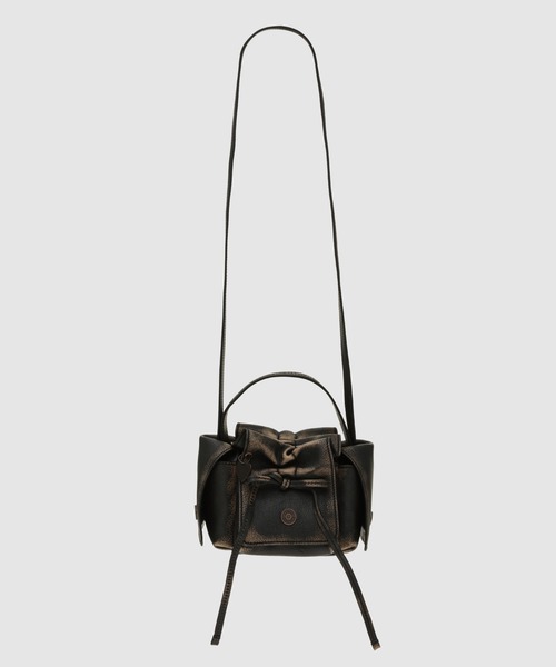 Acne Studios（アクネストゥディオズ）の「Multipocket Mini Vintage（ハンドバッグ・レディース・ダークブラウン/ホワイト×グレー・ONE SIZE）」の2枚目の写真