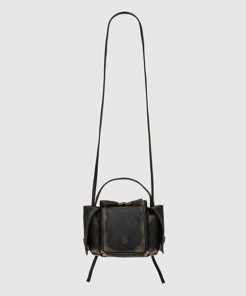 Acne Studios（アクネストゥディオズ）の「Multipocket Mini Vintage（ハンドバッグ・レディース・ダークブラウン/ホワイト×グレー・ONE SIZE）」の3枚目の写真