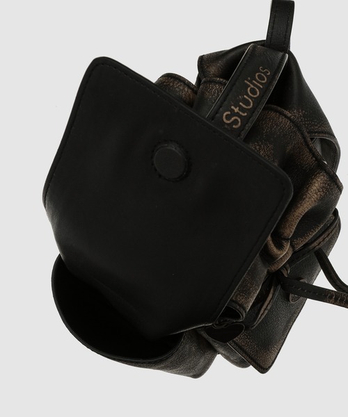 Acne Studios（アクネストゥディオズ）の「Multipocket Mini Vintage（ハンドバッグ・レディース・ダークブラウン/ホワイト×グレー・ONE SIZE）」の13枚目の写真