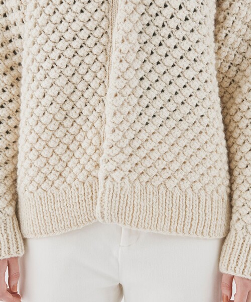 ポップコーンハンド クルーネック カーディガン（カーディガン/ボレロ