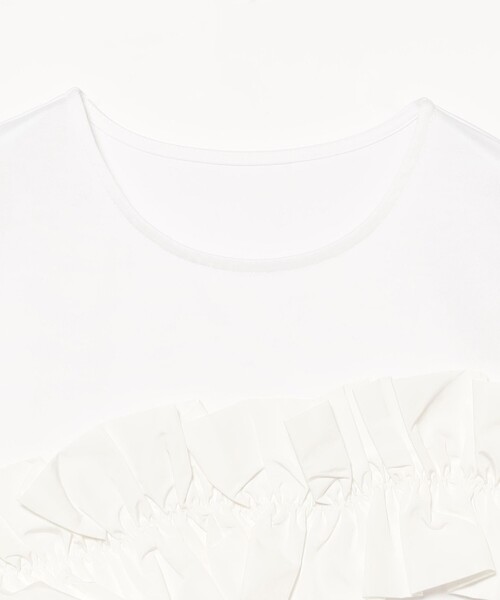 Ray BEAMS(レイビームス)の「RBS / ギャザー フリル Tシャツ(Tシャツ/カットソー・レディース・ブラック/ホワイト・ONE SIZE)」の17枚目の写真