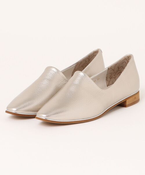 Made in Japan】【卑弥呼】【撥水】メタルラインソフトレザーフラット