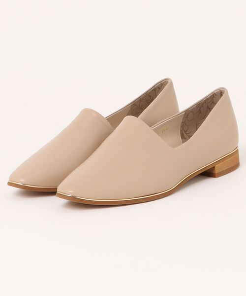 【値下げしました】卑弥呼　ソフトレザーフラットパンプス Made in Japan】【卑弥呼】【撥水】メタルラインソフトレザー