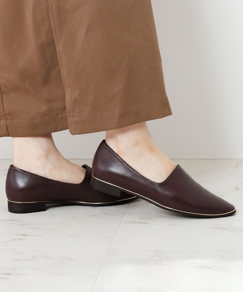 新品◆卑弥呼ヒミコメタルラインソフトレザーフラットパンプス¥24,200のお品 セール】【Made in Japan】【卑弥呼】【撥水】メタルラインソフト