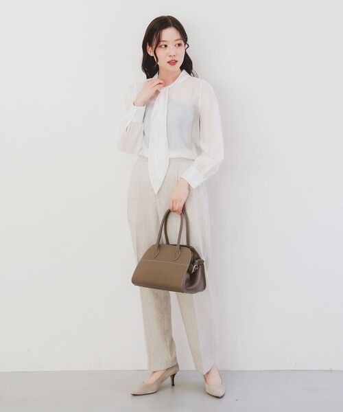 le.coeur blanc(ルクールブラン)の「ツィードタックテーパードパンツ(その他パンツ・レディース・ホワイト系その他・38)」の17枚目の写真