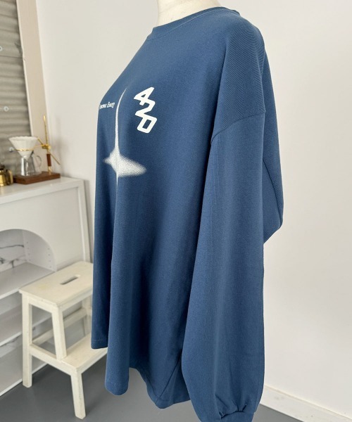 星柄プリント プルオーバースウェット ボリュームスリーブ（Tシャツ/カットソー）｜VIVID LADY（ビビッドレディー）