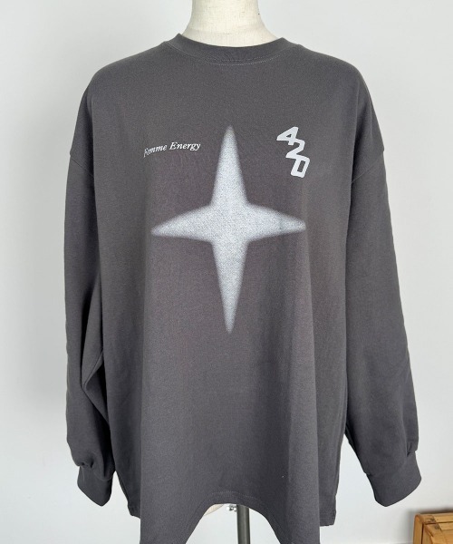 星柄プリント プルオーバースウェット ボリュームスリーブ（Tシャツ/カットソー）｜VIVID LADY（ビビッドレディー）