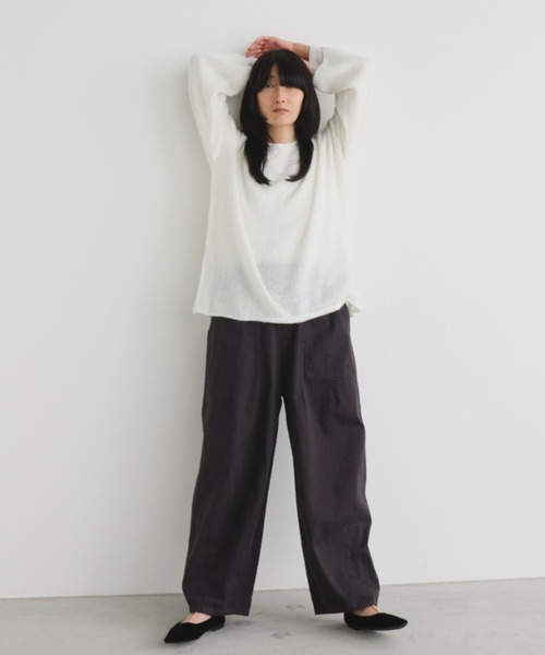 Libra Cue（リブラ キュー）の「ベイカーパンツ（その他パンツ・レディース・オフホワイト/サックスブルー/チャコールグレー・FREE）」の11枚目の写真