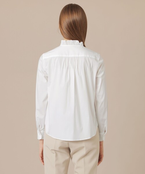 MACKINTOSH LONDON(マッキントッシュ ロンドン)の「コットンナイロンストレッチフリルブラウス(シャツ/ブラウス・レディース・オフホワイト/ブルー系その他4・40/38)」の7枚目の写真