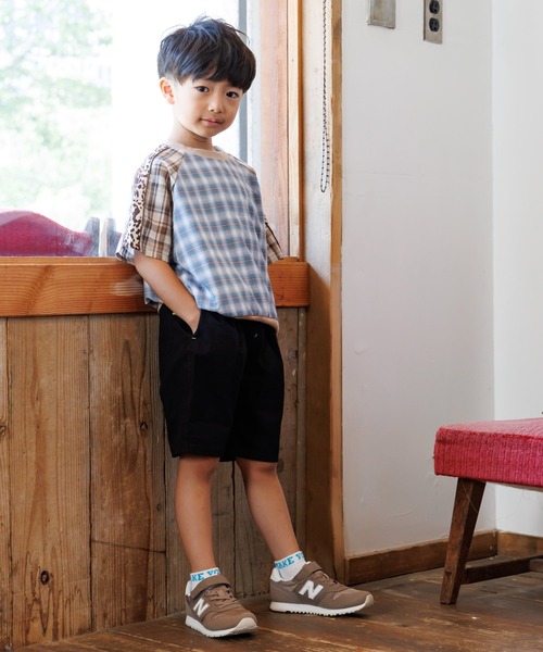 MAKE YOUR DAY（メイクユアデイ）の「ストレッチタックパンツ■80～140cm（その他パンツ・キッズ・グレー/ブラック/カーキ/ベージュ/オレンジ・90/100/110/120/80/140/130）」の6枚目の写真