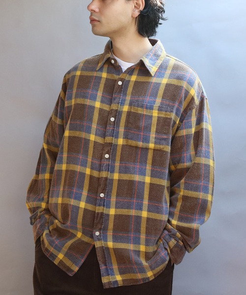 8(eight)(エイト)の「スノーウォッシュチェックシャツ(シャツ/ブラウス・メンズ・レッド/ブラック/イエロー・MEDIUM/LARGE)」の15枚目の写真