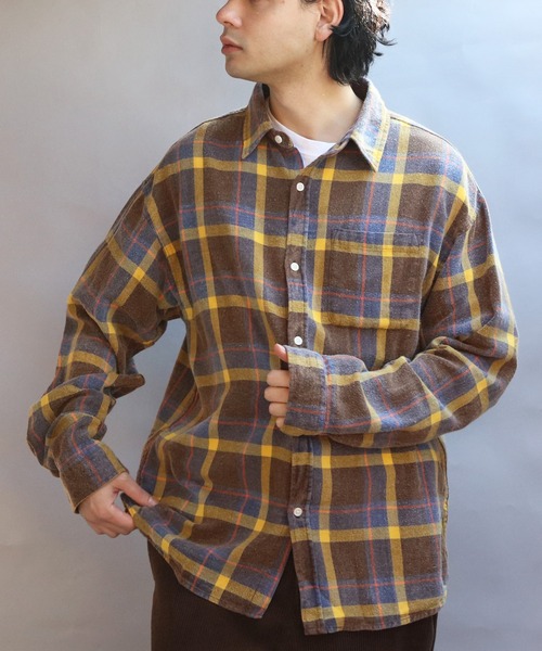 8(eight)(エイト)の「スノーウォッシュチェックシャツ(シャツ/ブラウス・メンズ・レッド/ブラック/イエロー・MEDIUM/LARGE)」の14枚目の写真