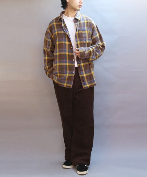 8(eight)(エイト)の「スノーウォッシュチェックシャツ(シャツ/ブラウス・メンズ・レッド/ブラック/イエロー・MEDIUM/LARGE)」の7枚目の写真