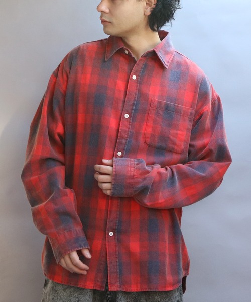 8(eight)(エイト)の「スノーウォッシュチェックシャツ(シャツ/ブラウス・メンズ・レッド/ブラック/イエロー・MEDIUM/LARGE)」の6枚目の写真
