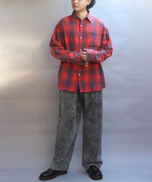 8(eight)(エイト)の「スノーウォッシュチェックシャツ(シャツ/ブラウス・メンズ・レッド/ブラック/イエロー・MEDIUM/LARGE)」の4枚目の写真