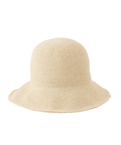 ROPE' PICNIC(ロペピクニック)の「細編みプレート付きハット(ハット・レディース・ブラック/ブラウン系その他3/ベージュ・FREE)」の4枚目の写真
