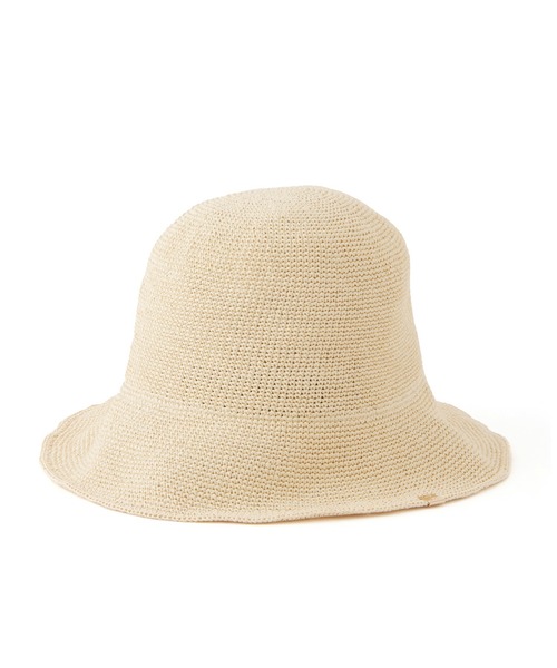 ROPE' PICNIC(ロペピクニック)の「細編みプレート付きハット(ハット・レディース・ブラック/ブラウン系その他3/ベージュ・FREE)」の5枚目の写真
