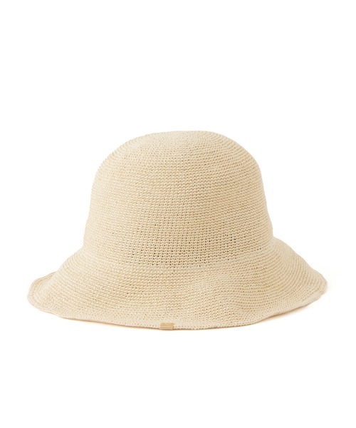 ROPE' PICNIC(ロペピクニック)の「細編みプレート付きハット(ハット・レディース・ブラック/ブラウン系その他3/ベージュ・FREE)」の6枚目の写真