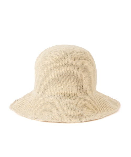 ROPE' PICNIC(ロペピクニック)の「細編みプレート付きハット(ハット・レディース・ブラック/ブラウン系その他3/ベージュ・FREE)」の7枚目の写真