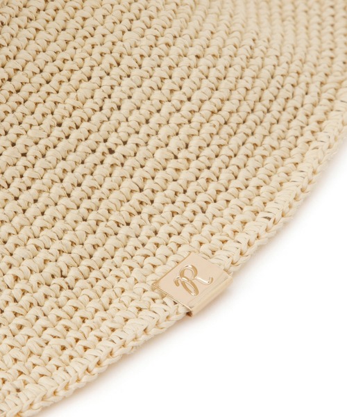ROPE' PICNIC(ロペピクニック)の「細編みプレート付きハット(ハット・レディース・ブラック/ブラウン系その他3/ベージュ・FREE)」の8枚目の写真