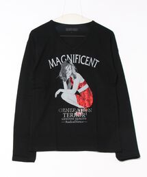 in the attic（インジアティック）の「★in the attic★箔プリント/ラインストーンデザインT（Tシャツ/カットソー）」