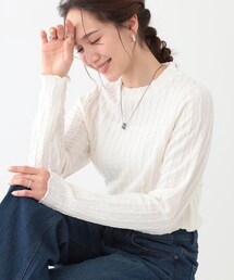 DRESKIP | 【S-LL】ふくれジャカード ハイネックトップス(Tシャツ/カットソー)