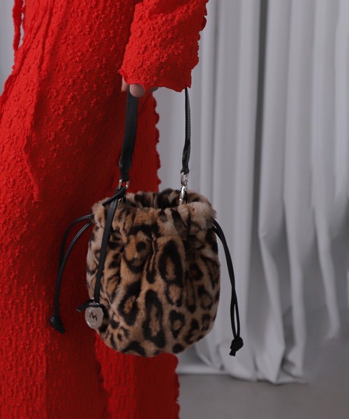 ROSE BUD（ローズバッド）の「(MARCO MASI)ワンハンドルファーミニ巾着バッグ（ショルダーバッグ・レディース・ブラウン/グリーン・ONE SIZE）」の3枚目の写真