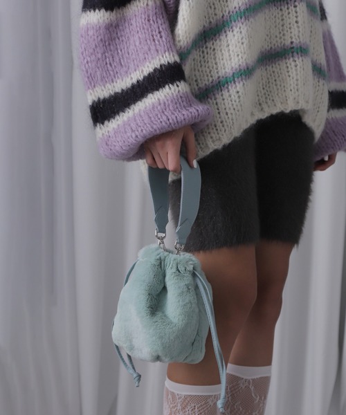 ROSE BUD（ローズバッド）の「(MARCO MASI)ワンハンドルファーミニ巾着バッグ（ショルダーバッグ・レディース・ブラウン/グリーン・ONE SIZE）」の12枚目の写真