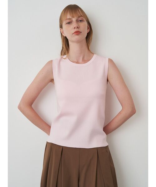 ELENDEEK（エレンディーク）の「コンパクトタンクニット（タンクトップ・レディース・ライトブルー/ブラック/ブラウン/ピンク/オフホワイト・FREE）」の5枚目の写真