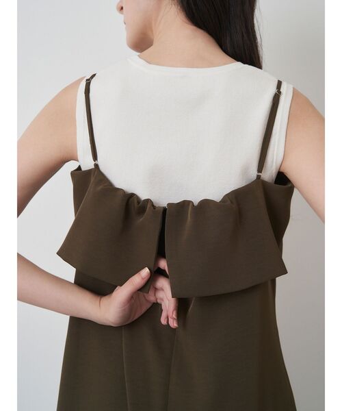 ELENDEEK（エレンディーク）の「コンパクトタンクニット（タンクトップ・レディース・ライトブルー/ブラック/ブラウン/ピンク/オフホワイト・FREE）」の18枚目の写真