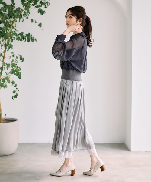 12Twelve Agenda(トゥエルブ アジェンダ)の「チュールドッキングシアーラメスカート(スカート・レディース・イエロー/グレー/ブラック・M)」の12枚目の写真
