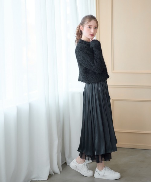 12Twelve Agenda(トゥエルブ アジェンダ)の「チュールドッキングシアーラメスカート(スカート・レディース・イエロー/グレー/ブラック・M)」の18枚目の写真