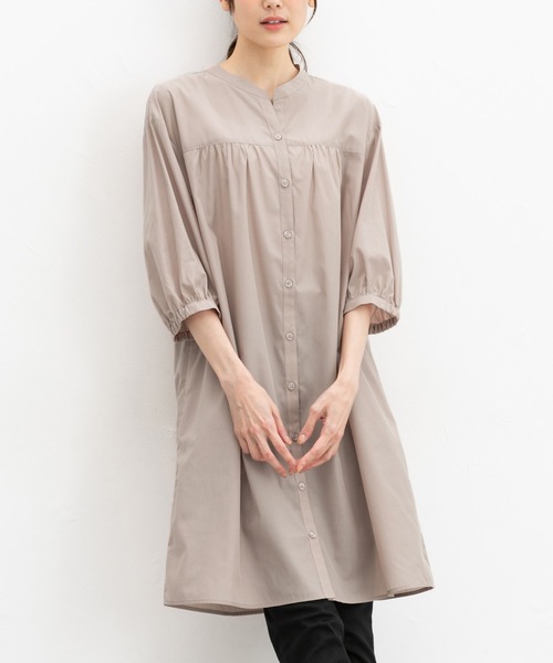 セール】7分袖マオカラーワンピ（ワンピース）｜Honeys（ハニーズ）の