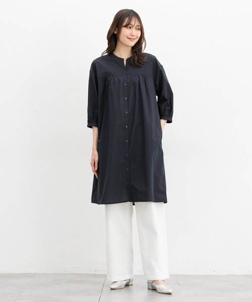 7分袖マオカラーワンピ（ワンピース）｜Honeys（ハニーズ）の