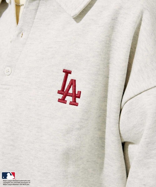 FREAK'S STORE(フリークスストア)の「MLB ワンポイント ポロスウェット(スウェット・レディース・ネイビー/ワインレッド/ナチュラル/ライトグレー・フリ-)」の18枚目の写真