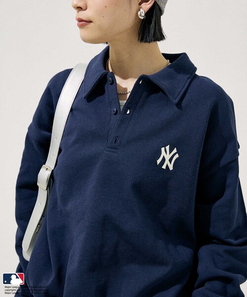 FREAK'S STORE(フリークスストア)の「MLB ワンポイント ポロスウェット(スウェット・レディース・ネイビー/ワインレッド/ナチュラル/ライトグレー・フリ-)」の20枚目の写真