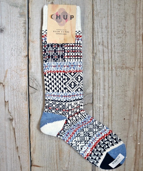 CHUP(チュプ)の「CHUP(チュプ) "SOGNE(ソグネ)" ソックス 数量限定生産(ソックス/靴下・レディース・ライトブルー/ネイビー/ホワイト・MEDIUM/SMALL)」の2枚目の写真