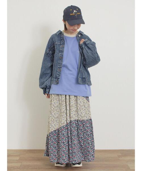 Samansa Mos2（サマンサ モスモス）の「ミニ裏毛ワンポイント刺繍ラインスウェット（Tシャツ/カットソー・レディース・グレー/ブラック/パープル/オフホワイト・F）」の9枚目の写真