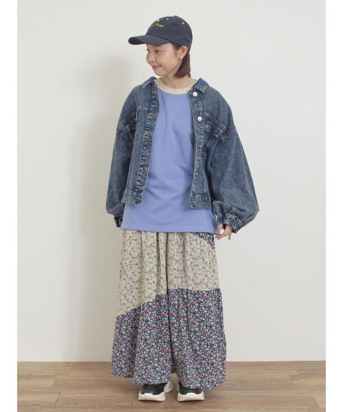 Samansa Mos2（サマンサ モスモス）の「ミニ裏毛ワンポイント刺繍ラインスウェット（Tシャツ/カットソー・レディース・グレー/ブラック/パープル/オフホワイト・F）」の10枚目の写真