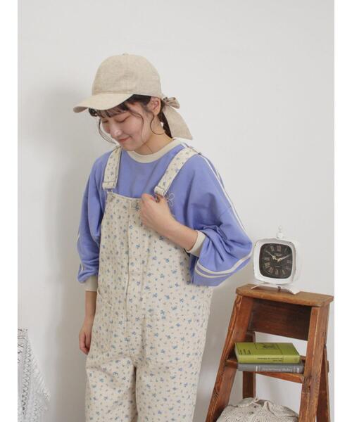 Samansa Mos2（サマンサ モスモス）の「ミニ裏毛ワンポイント刺繍ラインスウェット（Tシャツ/カットソー・レディース・グレー/ブラック/パープル/オフホワイト・F）」の13枚目の写真