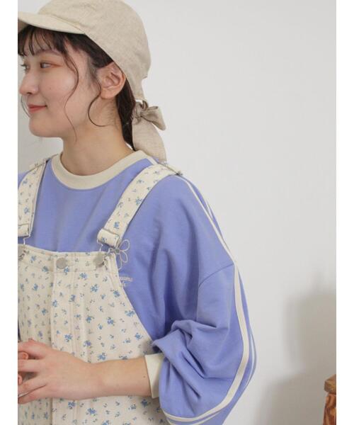 Samansa Mos2（サマンサ モスモス）の「ミニ裏毛ワンポイント刺繍ラインスウェット（Tシャツ/カットソー・レディース・グレー/ブラック/パープル/オフホワイト・F）」の14枚目の写真