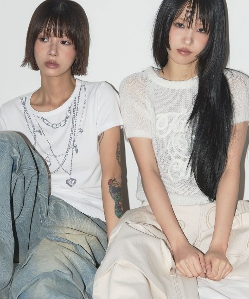 FANCY CLUB（ファンシークラブ）の「A'GEM/9 × .kom 『 FANCY CLUB/ファンシークラブ』 ANGEL VINTAGE WASHING PINTUCK PANTS/エンジェルビンテージパンツ（デニムパンツ・レディース・ブルー/アイボリー・M/L）」の22枚目の写真