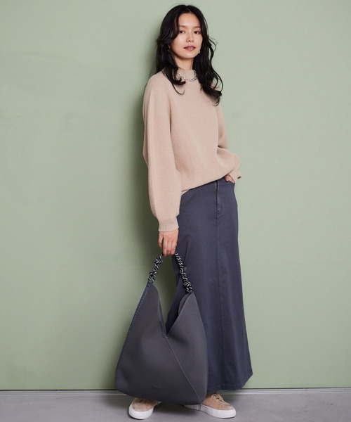 BARNYARDSTORM（バンヤードストーム）の「BARNYARDSTORM / パンチングワンハンドルバッグ（トートバッグ・レディース・チャコールグレー/ブラック/オフホワイト・FREE）」の5枚目の写真