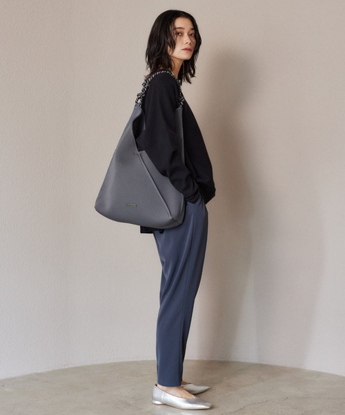 BARNYARDSTORM（バンヤードストーム）の「BARNYARDSTORM / パンチングワンハンドルバッグ（トートバッグ・レディース・チャコールグレー/ブラック/オフホワイト・FREE）」の22枚目の写真